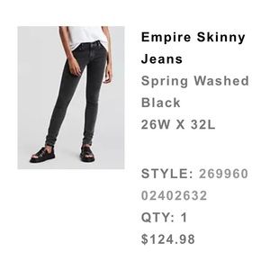 Levi’s EMPIRE SKINNY WOMEN'S JEANS